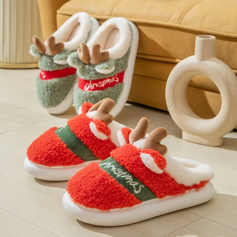 Fluffy Christmas Slippers